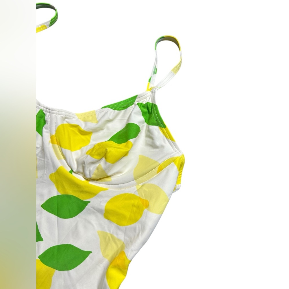 KATE SPADE womens lemons one piece underwire swimsuit size XL NWT - Picture 4 of 8